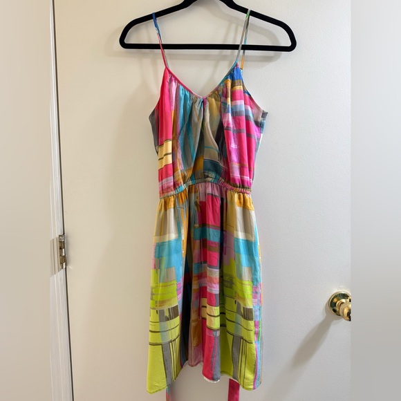 Trina Turk Dresses & Skirts - Trina Turk Multicolor V-Neck Dress watercolor patchwork